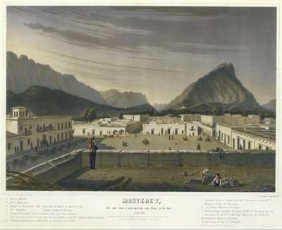 Monterey, as Seen from a House-top in the Main Plaza, (to the West) October, 1846... (No. 1 of a Series) by Charles Fendrich